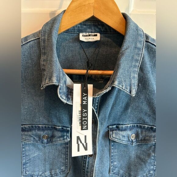 NWT Noisy May Stretch Denim Dress Blue - Size S - Picture 2 of 4